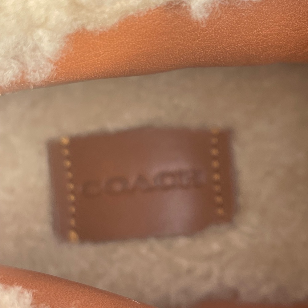 Coach Urban Hiker Suede Shearling Boots Size 10 - Picture 10 of 15